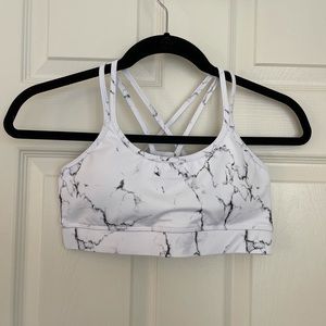 Buffbunny Jade mesh bra, white marble, size S